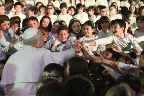 Pope Leo XIV At School Christmas Concert in Castel Gandolfo - Italy