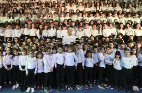 Pope Leo XIV At School Christmas Concert in Castel Gandolfo - Italy