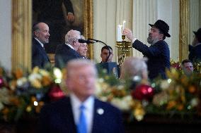 Donald Trump at Hanukkah reception - Washington