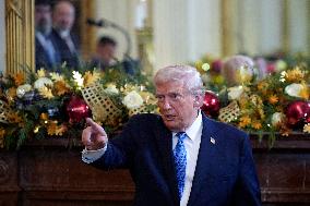 Donald Trump at Hanukkah reception - Washington