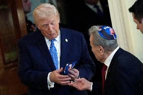 Donald Trump at Hanukkah reception - Washington