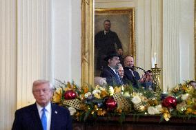 Donald Trump at Hanukkah reception - Washington