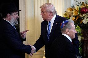 Donald Trump at Hanukkah reception - Washington