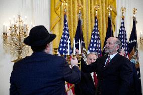 Donald Trump at Hanukkah reception - Washington