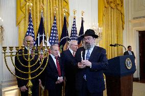 Donald Trump at Hanukkah reception - Washington