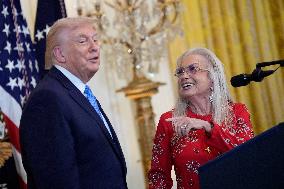 Donald Trump at Hanukkah reception - Washington