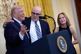 Donald Trump at Hanukkah reception - Washington
