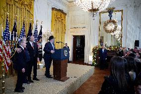 Donald Trump at Hanukkah reception - Washington