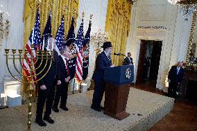 Donald Trump at Hanukkah reception - Washington