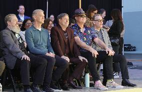 Spongebob Squarepants Places His Hand And Footprints In Cement - LA