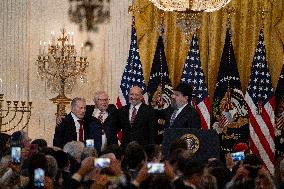 Trump Hosts a Hanukkah Reception - Washington