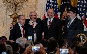 Trump Hosts a Hanukkah Reception - Washington