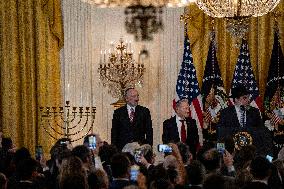 Trump Hosts a Hanukkah Reception - Washington