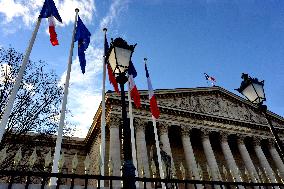 National Assembly Palais Bourbon Illustration - Paris