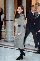 Queen Letizia At FundeuRAE Anniversary - Madrid