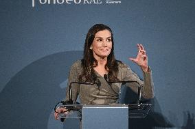 Queen Letizia At FundeuRAE Anniversary - Madrid