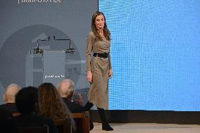 Queen Letizia At FundeuRAE Anniversary - Madrid