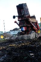 Farmers Block the A61 Motorway - Castelnaudary