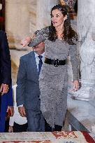 Queen Letizia At FundeuRAE Anniversary - Madrid