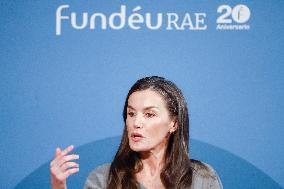 Queen Letizia At FundeuRAE Anniversary - Madrid