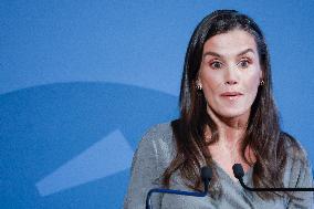 Queen Letizia At FundeuRAE Anniversary - Madrid