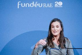 Queen Letizia At FundeuRAE Anniversary - Madrid