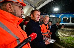 President Macron Visits Expansion Marseille Saint-Charles Site - Marseille