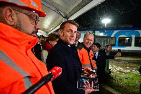President Macron Visits Expansion Marseille Saint-Charles Site - Marseille