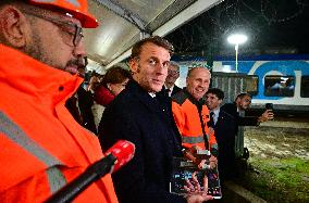 President Macron Visits Expansion Marseille Saint-Charles Site - Marseille
