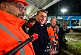 President Macron Visits Expansion Marseille Saint-Charles Site - Marseille