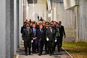 President Macron Inaugurates Baumettes 3 Extension - Marseille