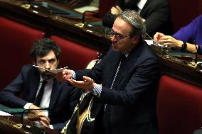 Prime Minister Meloni Addresses Chamber of Deputies - Rome