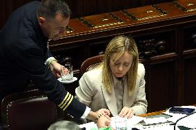 Prime Minister Meloni Addresses Chamber of Deputies - Rome