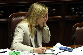 Prime Minister Meloni Addresses Chamber of Deputies - Rome
