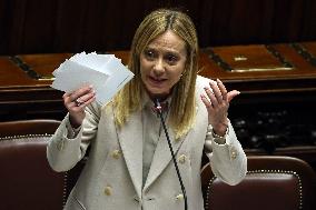 Prime Minister Meloni Addresses Chamber of Deputies - Rome