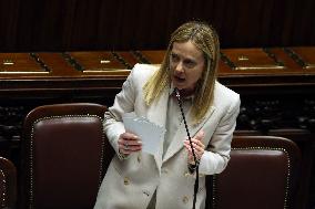 Prime Minister Meloni Addresses Chamber of Deputies - Rome
