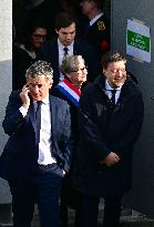 French President Macron Inaugurates Police Station In Marseille - France