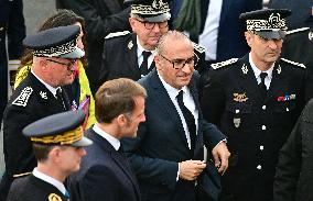 French President Macron Inaugurates Police Station In Marseille - France