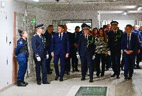 President Macron Inaugurates Baumettes 3 Extension - Marseille