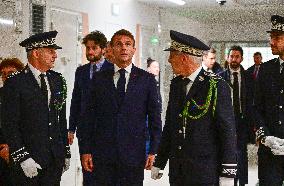 President Macron Inaugurates Baumettes 3 Extension - Marseille