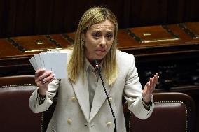 Prime Minister Meloni Addresses Chamber of Deputies - Rome