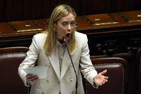 Prime Minister Meloni Addresses Chamber of Deputies - Rome