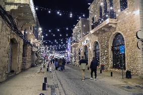 Christmas Decorations Light up The Streers of Jounieh - Lebanon