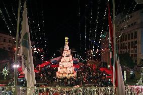 Christmas Decorations Light up The Streers of Jounieh - Lebanon