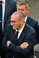 French President Macron Inaugurates Police Station In Marseille - France