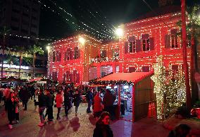 Christmas Decorations Light up The Streers of Jounieh - Lebanon