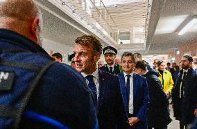 President Macron Inaugurates Baumettes 3 Extension - Marseille