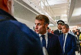 President Macron Inaugurates Baumettes 3 Extension - Marseille