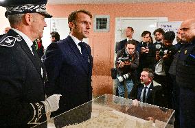 President Macron Inaugurates Baumettes 3 Extension - Marseille