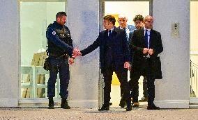 President Macron Inaugurates Baumettes 3 Extension - Marseille